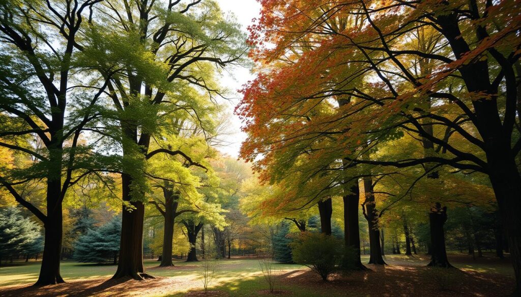 A serene landscape depicting a local Centurion forest, with diverse trees showcasing various types of foliage. In the foreground, a group of healthy, tall oak and maple trees, their leaves vibrant with shades of green and hints of autumn orange. The middle ground features a well-maintained path lined with smaller shrubs and young saplings, inviting viewers to explore. In the background, soft, diffused sunlight filters through the dense canopy, creating a warm and inviting atmosphere. Light rays break through the branches, casting gentle shadows on the ground. The perspective is slightly elevated, as if viewed from the eye level of a person walking through the area, capturing the essence of local expertise in tree care and maintenance. The overall mood is peaceful and professional, ideal for showcasing a natural habitat that embodies knowledge and preservation. A serene landscape depicting a local Centurion forest, with diverse trees showcasing various types of foliage. In the foreground, a group of healthy, tall oak and maple trees, their leaves vibrant with shades of green and hints of autumn orange. The middle ground features a well-maintained path lined with smaller shrubs and young saplings, inviting viewers to explore. In the background, soft, diffused sunlight filters through the dense canopy, creating a warm and inviting atmosphere. Light rays break through the branches, casting gentle shadows on the ground. The perspective is slightly elevated, as if viewed from the eye level of a person walking through the area, capturing the essence of local expertise in tree care and maintenance. The overall mood is peaceful and professional, ideal for showcasing a natural habitat that embodies knowledge and preservation.